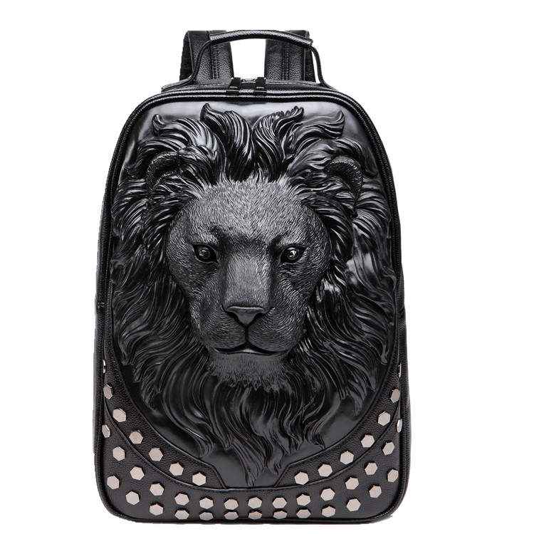 3D Printing Link - 3D Embossed Lion Head Studded Rivet