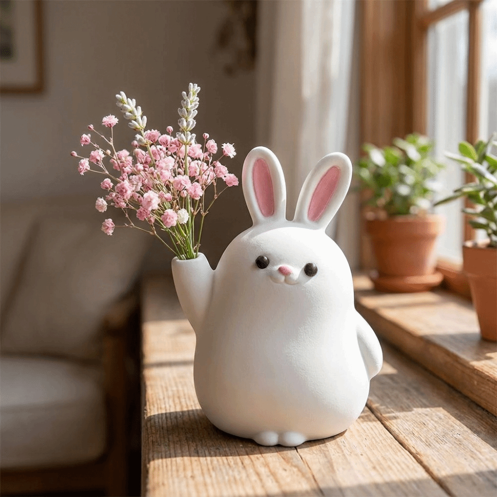 3D Printing Pot - Creative 3D Printed Plastic Rabbit Vase