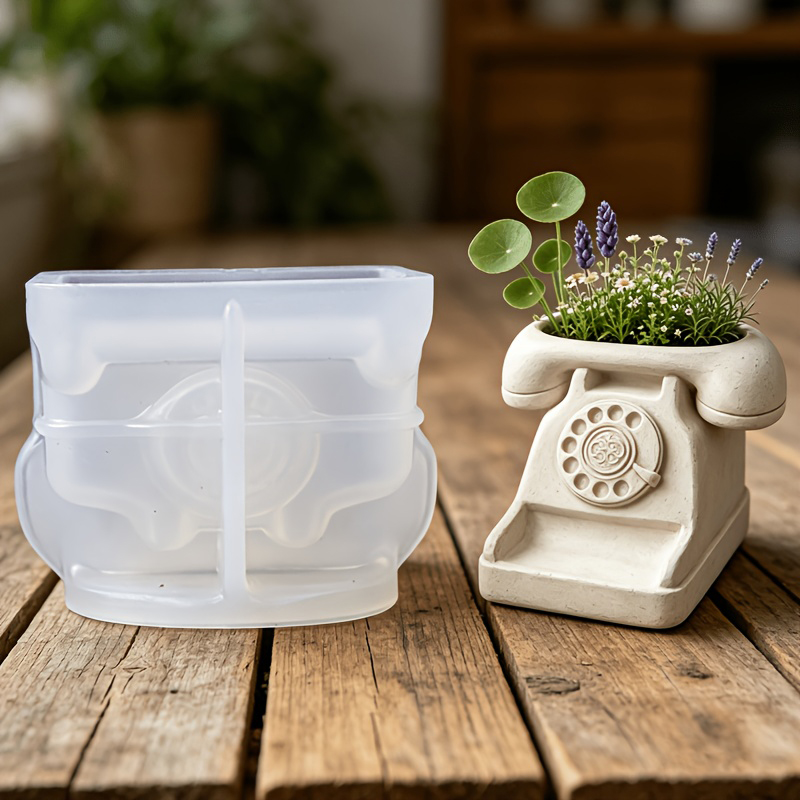 3D Printing Pot - 3D Vintage Rotary Telephone Succulent Pot