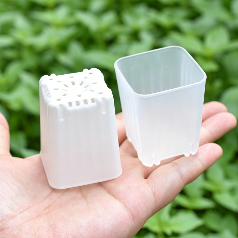 3D Printing Pot - 50-100Pcs 4cm Mini Thicken White/Transparent Square