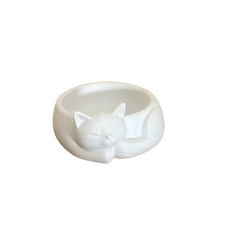 3D Printing Pot - 3D Printed Sleeping Cat Flowerpot Succulent