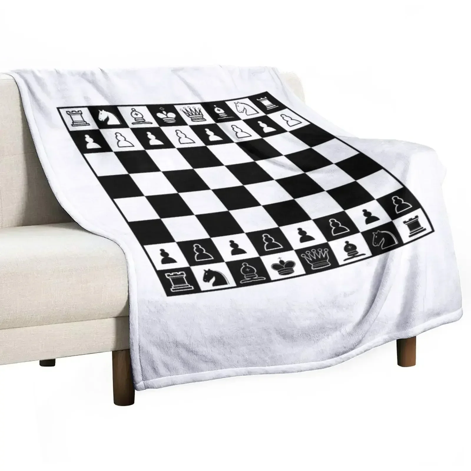 3D Printing Chess - Chess Board Throw Blanket Fade Resistant