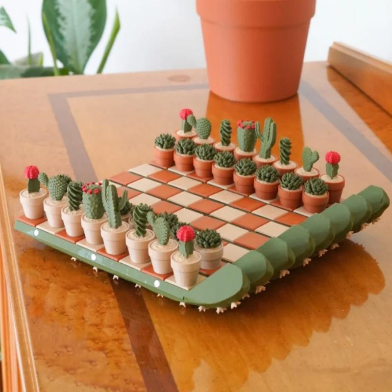 Cactus chess set 3D printing c - огляд і ціна 3D Printing Chess