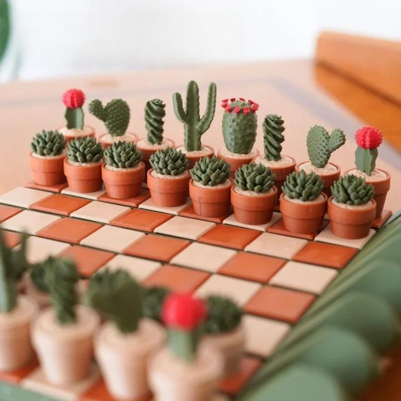Cactus chess set 3D printing c - огляд і ціна 3D Printing Chess