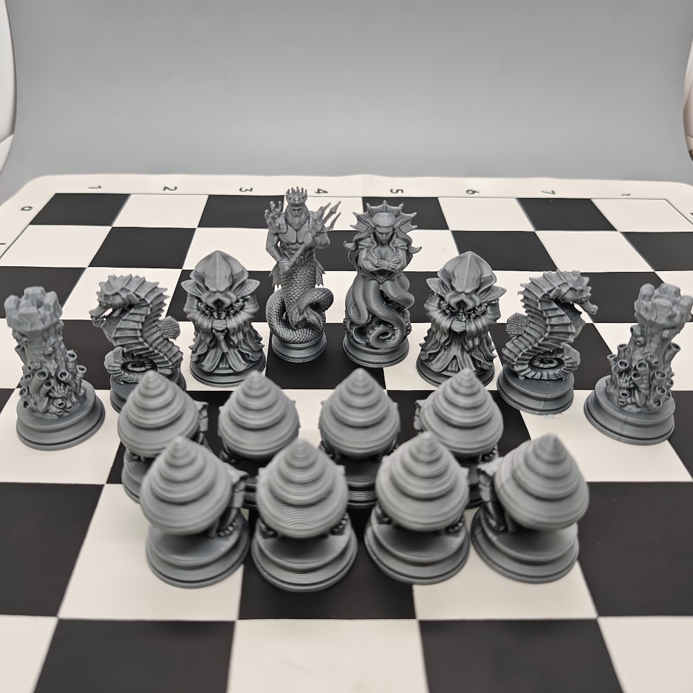 16PCS Ocean Myth Chess Figurin - огляд і ціна 3D Printing Chess