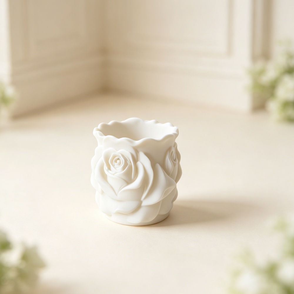 3D Printed White Rose Planter  - огляд і ціна 3D Printing Pot