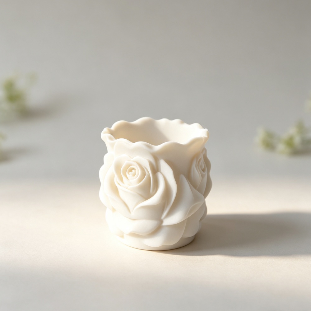 3D Printed White Rose Planter  - огляд і ціна 3D Printing Pot