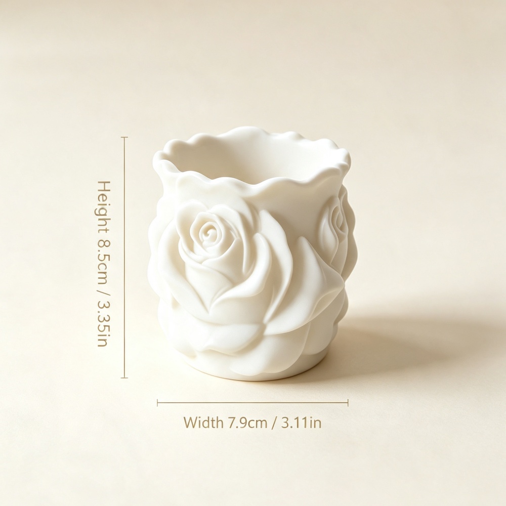 3D Printed White Rose Planter  - огляд і ціна 3D Printing Pot