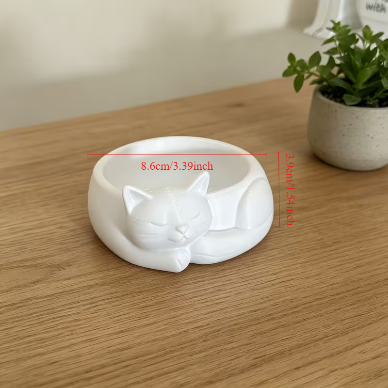 3D Printed Sleeping Cat Flower - огляд і ціна 3D Printing Pot