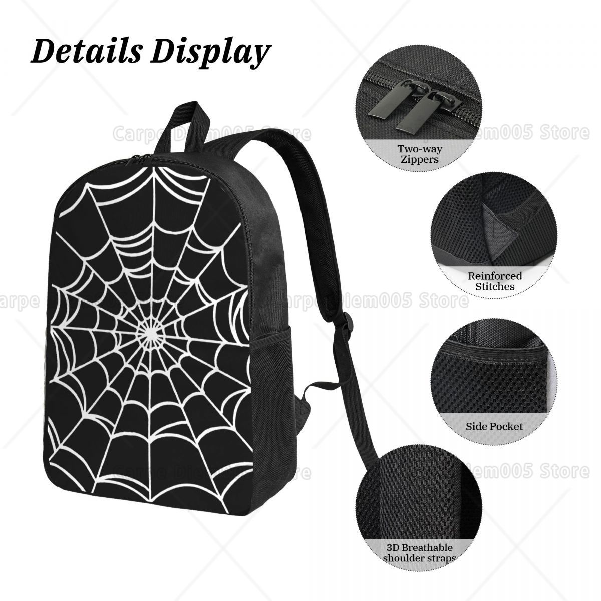 Black Web Spider Prints Backpa - огляд і ціна 3D Printing Web