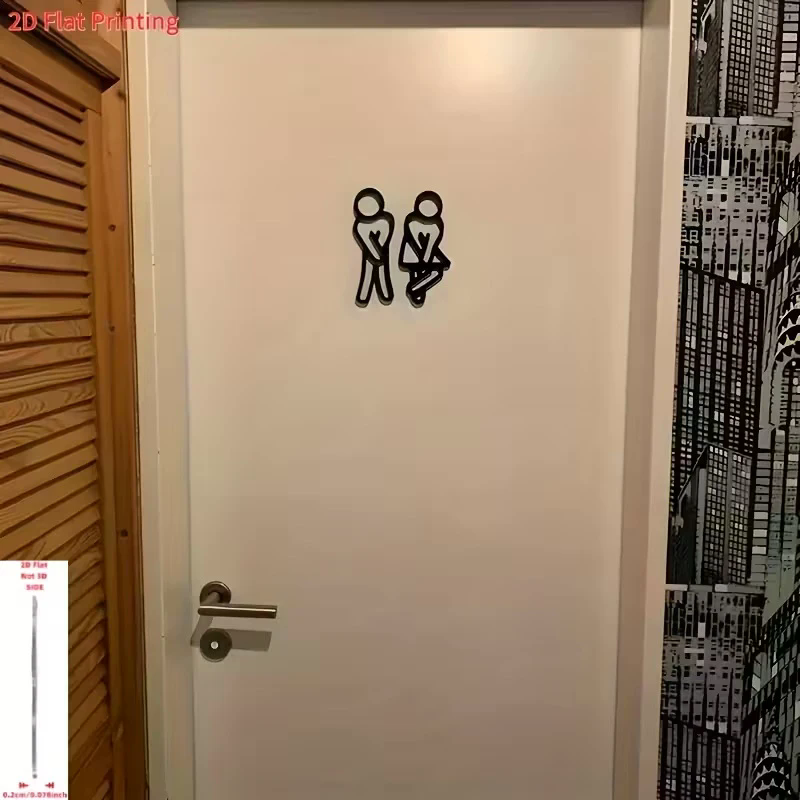 3D Printed Bathroom Door Sign  - огляд і ціна 3D Printing Cafe