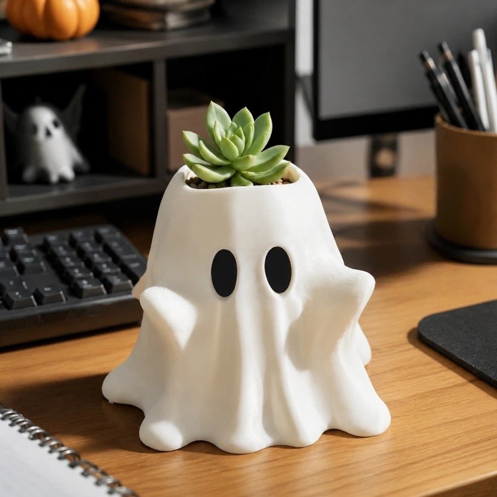 3D Printed White Ghost Vase Cr - огляд і ціна 3D Printing Cafe