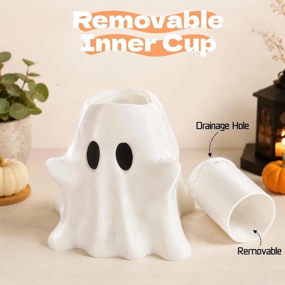 3D Printed White Ghost Vase Cr - огляд і ціна 3D Printing Cafe