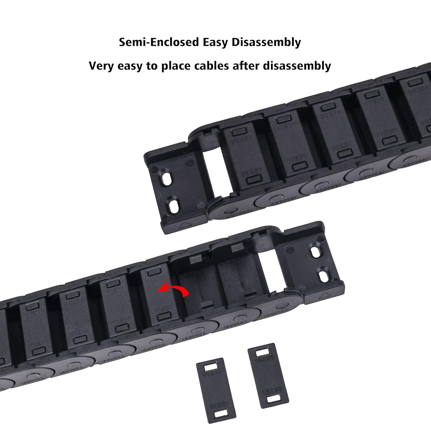 Cable Drag Chain R55 R38 Semi- - огляд і ціна 3D Printer Cable Chain