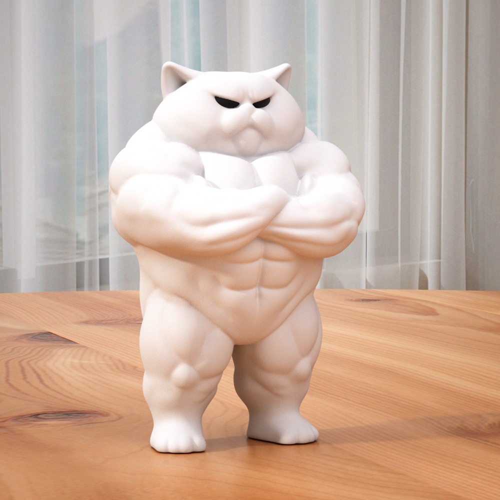 3D Printing Fun Muscle Cat Dec - огляд і ціна 3D Printing Enthusiast