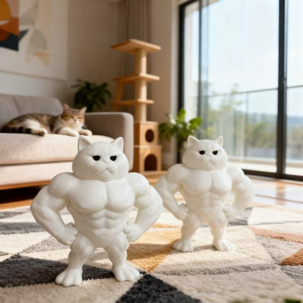 3D Printing Fun Muscle Cat Dec - огляд і ціна 3D Printing Enthusiast