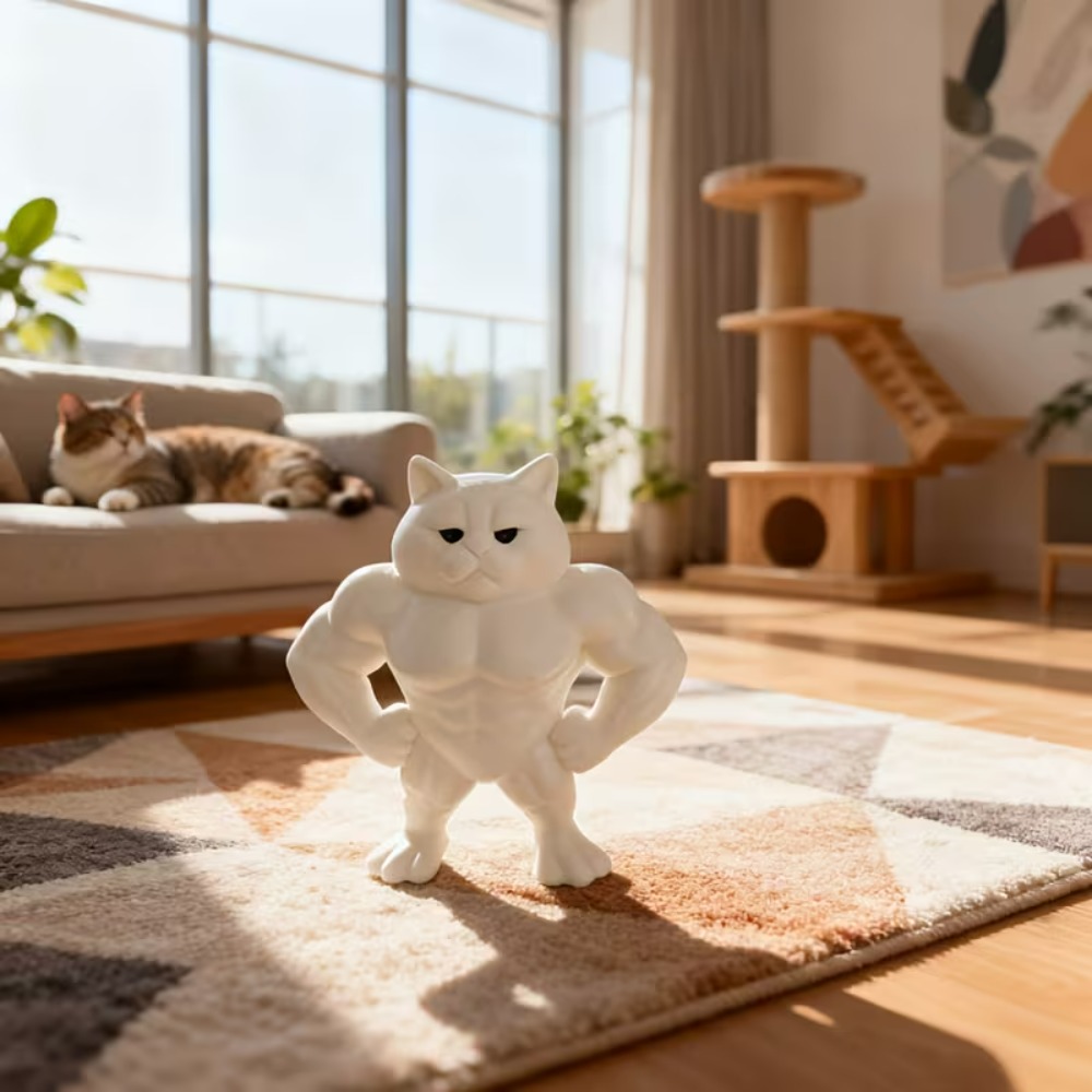 3D Printing Fun Muscle Cat Dec - огляд і ціна 3D Printing Enthusiast