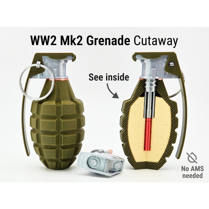 3D-Printed MK2 Military Model  - огляд і ціна 3D Printing Enthusiast